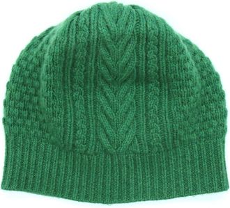 Portolano Cable Knit Cashmere Beanie in Sage at Nordstrom Rack