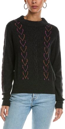 Brodie Skylah Cable Sweater In Charcoal