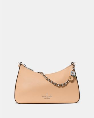 Kate Spade New York Womens Margot Floral Chain Crossbody Bag - Orange Leather - One Size
