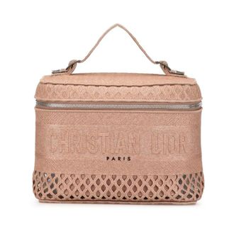 Dior Pre-owned Mesh Embroidered Travel Vanity Case - Dames - Pre-owned - Roze - Maat: ONE Size