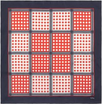 Echo Grid Dots Silk Square in Navy at Nordstrom