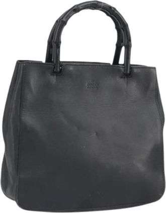 Gucci Pre-owned Handbags, female, Black, Size: ONE SIZE Pre-owned Leather Handbag