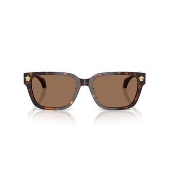 Versace 0ve4513d Rectangular Tortoiseshell Acetate Sunglasses