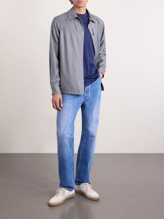 Sease Runner Logo-Print Merino Wool T-Shirt