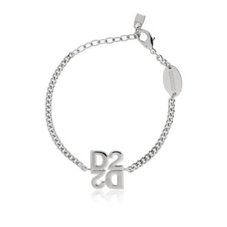 Dsquared2 Messing armband met logo - Heren - Armbanden - Grijs - ONE Size - Accessoires