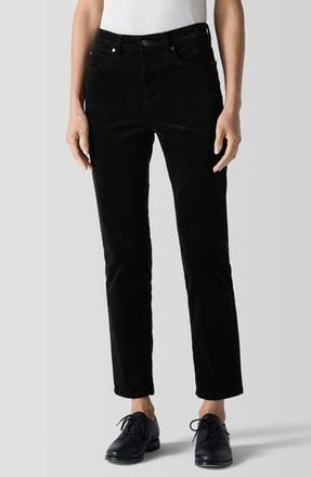Eileen Fisher High Waist Slim Ankle Pants in Black at Nordstrom Rack, Size X-Large