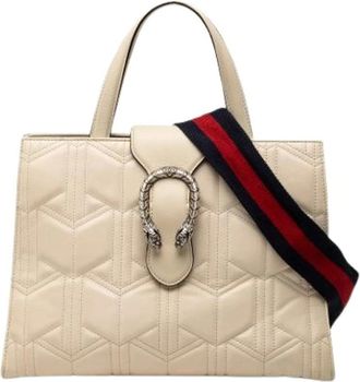 Gucci Pre-owned Tote Bags, female, White, Size: ONE SIZE Pre-owned Vintage Tote Bag