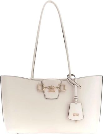 Guess Janie Logo Shopper - Dames - Shoppers - Beige - ONE Size - Tassen