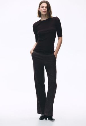H&M Flared High Jeans in Dark Brown at Nordstrom, Size 18