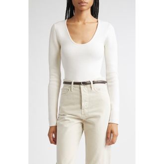 Toteme Merino Knit Top in Ecru at Nordstrom, Size Xx-Small