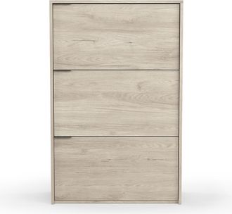 HERDASA Zapatero Con 3 Puertas Abatibles, Modelo Arhus (519), En Roble