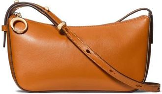 Kate Spade New York halo fine grain leather crossbody bag in Baked Amber at Nordstrom