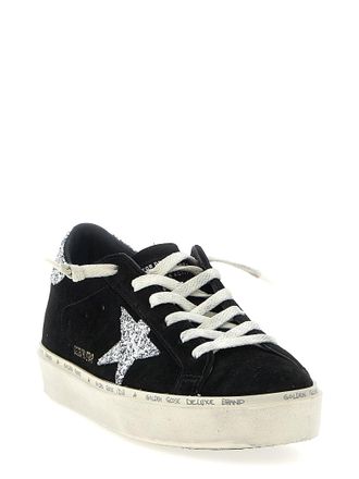 Golden Goose Glitter-Star Suede Sneaker - Black