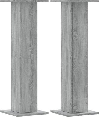 vidaXL Vidaxl - Supporti per Piante 2 pz Grigio Sonoma 30x30x95cm in Truciolato