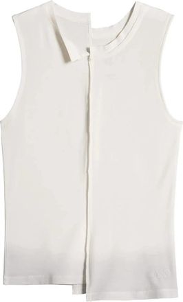 Yohji Yamamoto W Knit DD Tank - Dames - Tops zonder mouwen - Wit - S - Tops