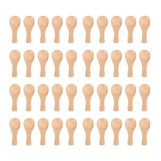 OEM Paquete De 40 Cucharas Peque&ntilde;as De Madera Con Mango Corto, Perfectas Para Tarros Peque&ntilde;os De Mermelada, Especias, Condimentos, Az&uacute;car, Miel, Caf&eacute;, Etc