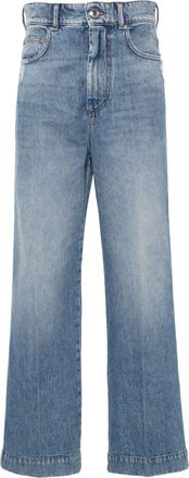Sportmax high-rise straight-leg jeans - women - Cotton - 28 - Blue