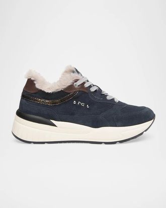 Nero Giardini Platform Suede Sneakers