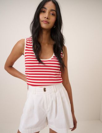 Nobody's Child Red Striped Waisted Stripe Vest