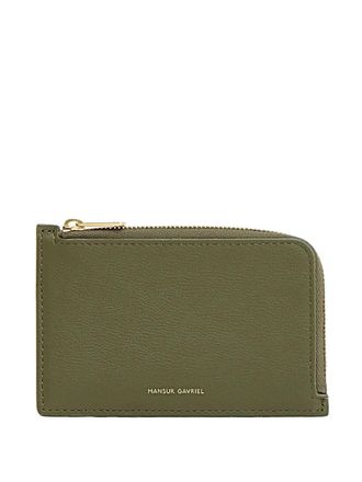 Mansur Gavriel logo-plaque leather wallet - women - Calf Leather - One Size - Green