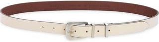AllSaints Double Keeper Leather Belt in Gypsum White /Antique Nickel at Nordstrom Rack, Size X-Large