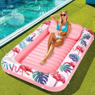 No Brand Colch&oacute;n Hinchable Grande De Color Rosa, Apto Para Piscinas Y Playas