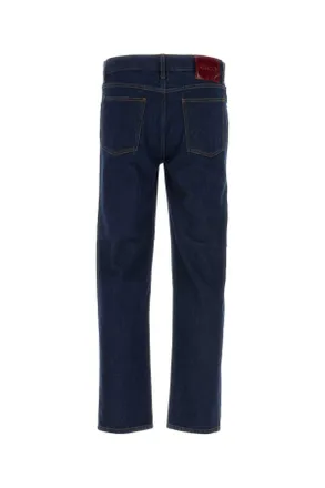 Gucci Mens Dark Blue Denim Jeans Darkbluemix Fabric