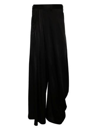 Julius Satin Dhoti pants - men - Silk/Polyurethane - 2 - Black