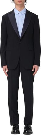 Giorgio Armani Kostuums, Heren, Blauw, XL, Leer, Elegant Slim Fit Blauw Pak