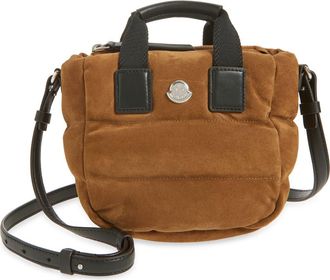 Moncler Micro Caradoc Puffer Crossbody Bag in Espresso at Nordstrom