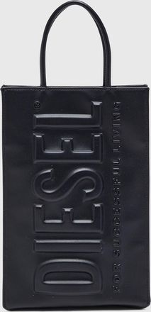 Diesel Dsl 3D M-PU tote bag with embossed logo - Shopping Bags - Man - Black