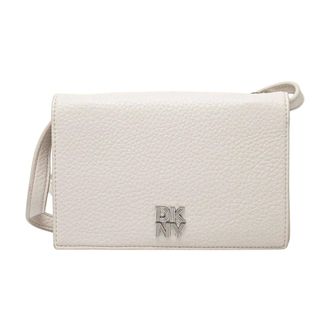 DKNY Cartera bandolera con placa de logo - Bags - Mujer - Beige - ONE SIZE