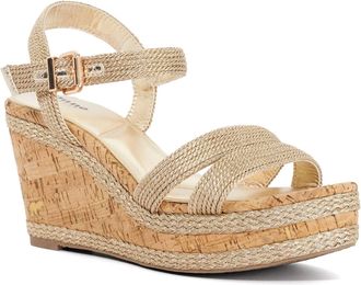 Dune London Ladies KIPLING Wide Fit Cork Wedge Sandals Size UK 3 Wedges