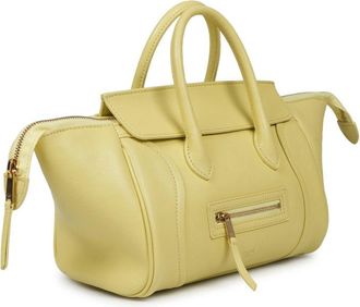 Celine Womens Handbag Luggage Yellow Lambskin Handbags Hand Bags