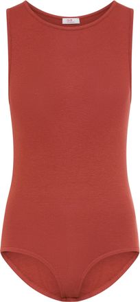 Flashlights Body FLASHLIGHTS, Damen, Gr. 34, N-Gr, rotbraun, Rippware, Obermaterial: 95% Viskose, 5% Elasthan, unifarben, Basic, figurbetont, Rundhals, Bodys Body