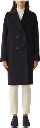 Max Mara Agenda Coat - Dames - Mantel - Blauw - S - Wol - Jassen