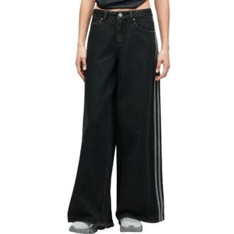 adidas Denim 3-Stripes Track Trousers - female - Adidas - Skateboarding - Black - W28 - Sport
