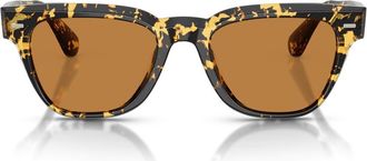 Oliver Peoples Rueny 51mm Pillow Sunglasses in Tokyo Tortoise /Cognac at Nordstrom