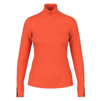 Marc Cain Basic Shirt met opstaande kraag - Dames - Truien - Oranje - Maat: S Katoen
