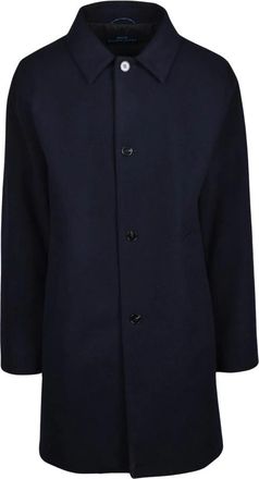 Palt&ograve; Single-Breasted Coats - Heren - Mantel - Blauw - XL - Wol - Jassen