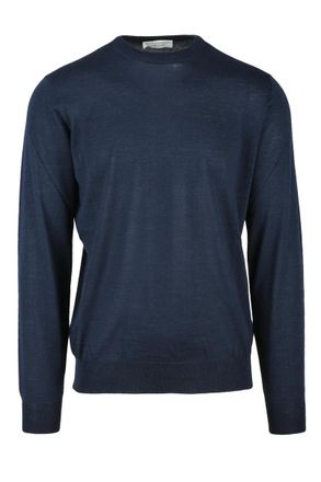 FILIPPO DE LAURENTIIS Merino Wool Mens Merino Wool Crewneck Pullover