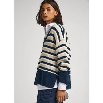 Pepe Jeans London V-neck Truien - Dames - V-hals truien - Blauw - L - Wol - Truien & Vesten