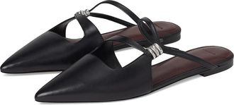 Vince Gilia Mule Shoes Womens Flat Shoes Black : 7.5 M, Leather