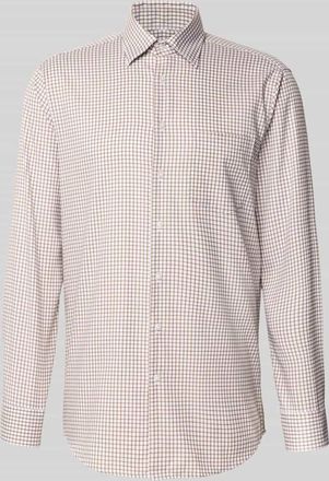 Seidensticker Regular Fit Business-Hemd mit Kentkragen und Brusttasche in Beige, Größe 41