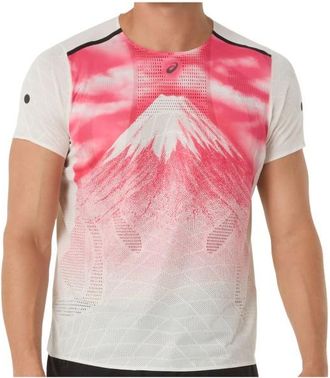 Asics Fujitrail Elite Graphic S/S Top Laufshirt f&uuml;r Herren | rosa