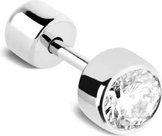 Maria Black Orecchino Marilyn in oro bianco 14kt con diamanti - Argento
