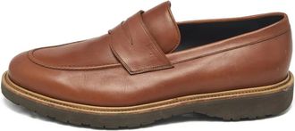 Ferragamo Mocassini penny in pelle - Marrone