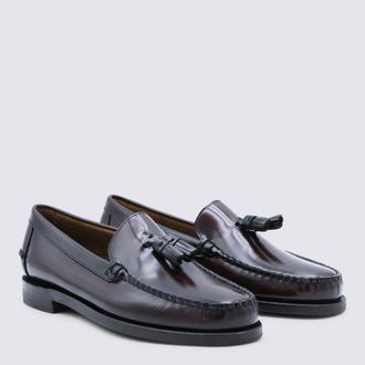 Sebago Mens Flat Shoes Brown Burgundy _cover Le Sole