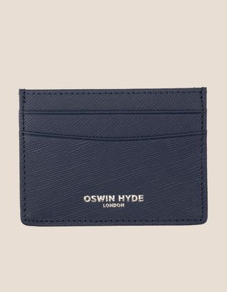 Oswin Hyde Mens Holborn Navy Card Holder