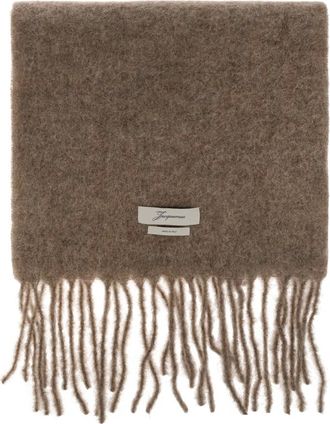 Jacquemus Carro Sjaal - unisex - Accessoires - Bruin - Maat: ONE Size Wol